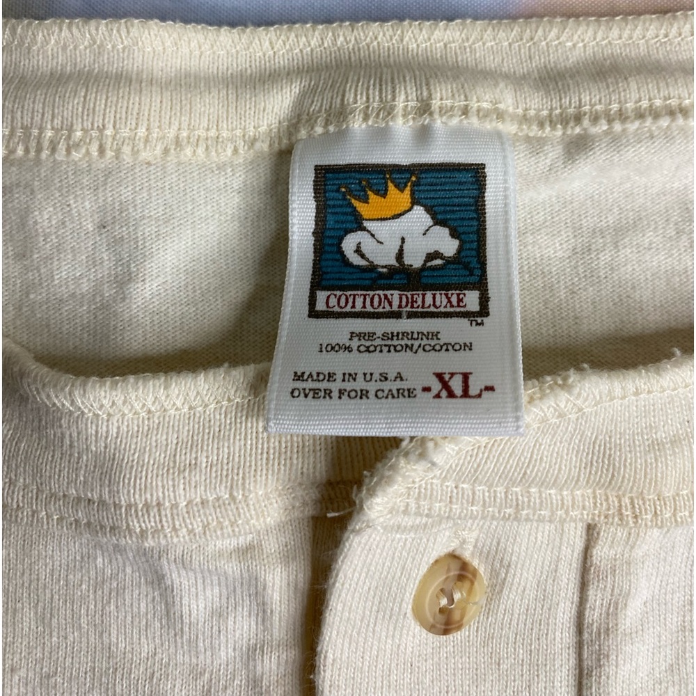 Vintage 90s Washington State Cotton Deluxe XL Long Sleeve Shirt Made in USA - Picture 3 of 7